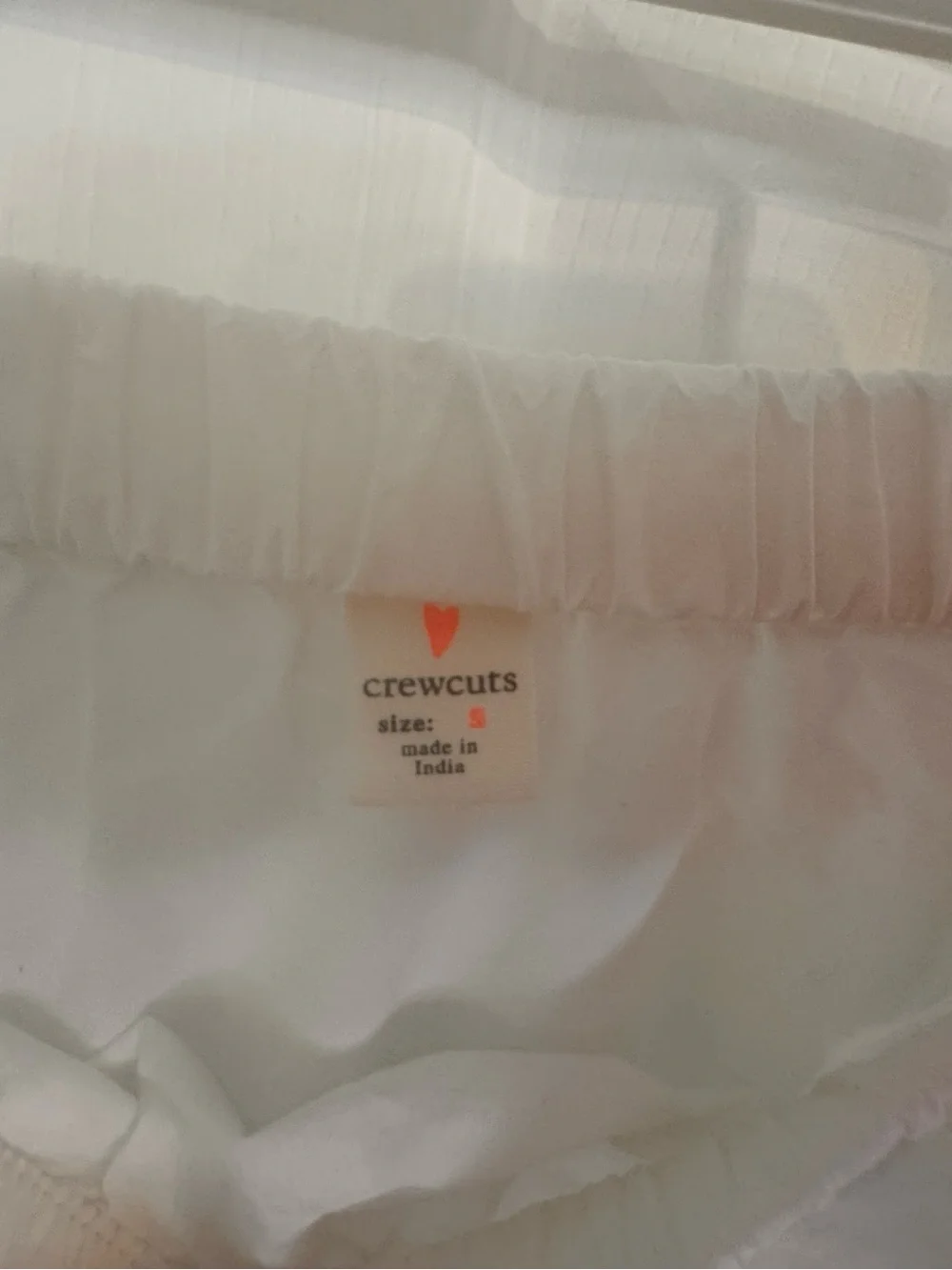 Crewcuts Kids White Embroidered Skirt with Neon Trim